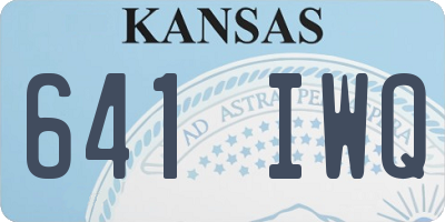 KS license plate 641IWQ