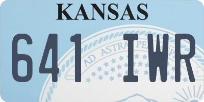 KS license plate 641IWR