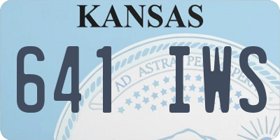 KS license plate 641IWS