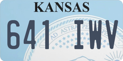KS license plate 641IWV