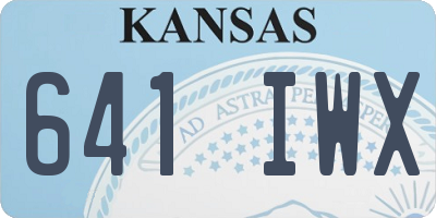 KS license plate 641IWX