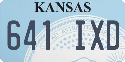 KS license plate 641IXD