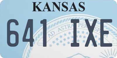 KS license plate 641IXE