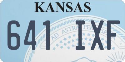 KS license plate 641IXF