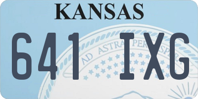 KS license plate 641IXG