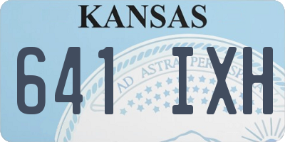 KS license plate 641IXH