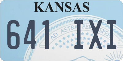 KS license plate 641IXI