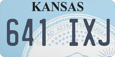 KS license plate 641IXJ