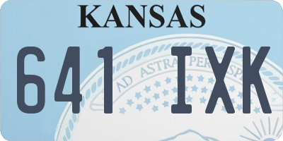 KS license plate 641IXK