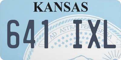 KS license plate 641IXL