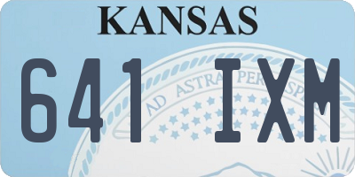 KS license plate 641IXM