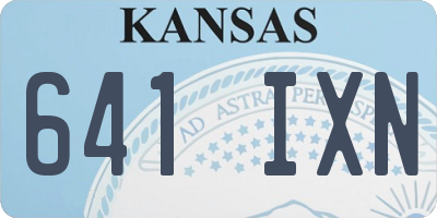 KS license plate 641IXN