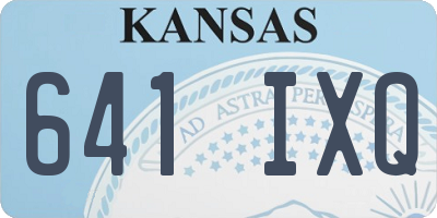 KS license plate 641IXQ