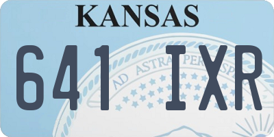 KS license plate 641IXR