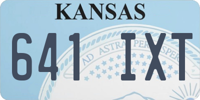 KS license plate 641IXT