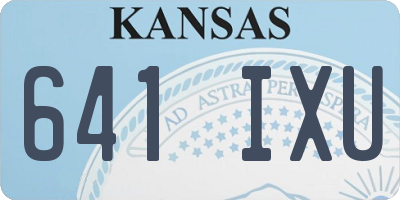 KS license plate 641IXU