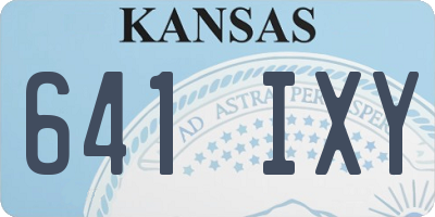 KS license plate 641IXY