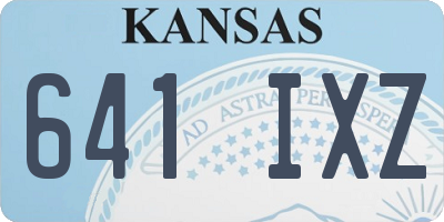 KS license plate 641IXZ