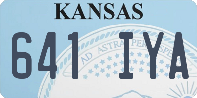 KS license plate 641IYA
