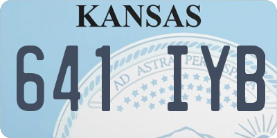 KS license plate 641IYB