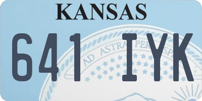 KS license plate 641IYK