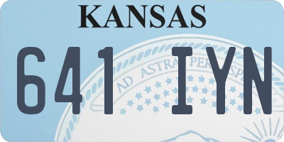 KS license plate 641IYN