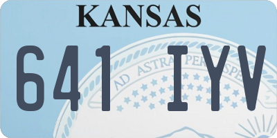 KS license plate 641IYV