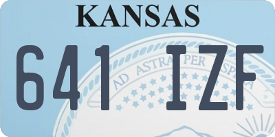KS license plate 641IZF