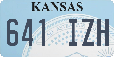 KS license plate 641IZH