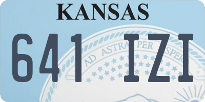 KS license plate 641IZI