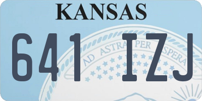 KS license plate 641IZJ