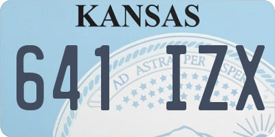 KS license plate 641IZX