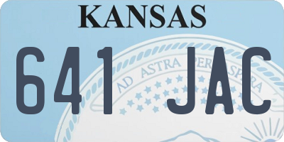 KS license plate 641JAC