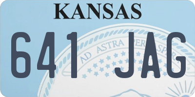 KS license plate 641JAG