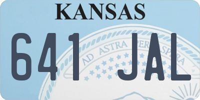 KS license plate 641JAL