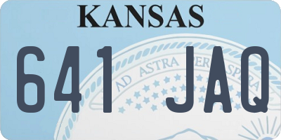KS license plate 641JAQ