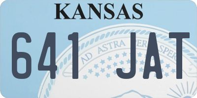 KS license plate 641JAT