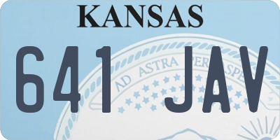 KS license plate 641JAV