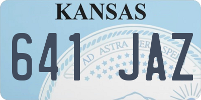 KS license plate 641JAZ