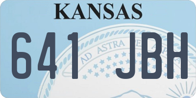 KS license plate 641JBH