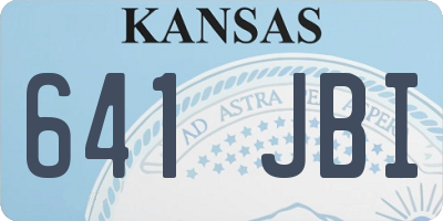 KS license plate 641JBI