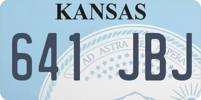 KS license plate 641JBJ