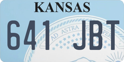 KS license plate 641JBT