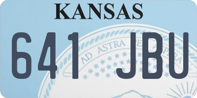 KS license plate 641JBU