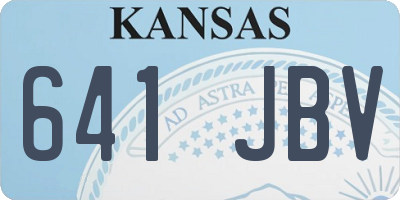 KS license plate 641JBV