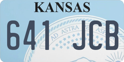 KS license plate 641JCB