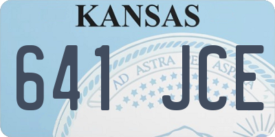 KS license plate 641JCE