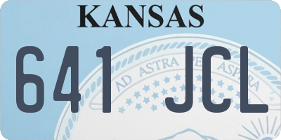 KS license plate 641JCL