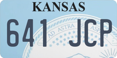 KS license plate 641JCP