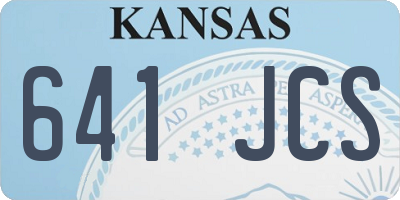 KS license plate 641JCS